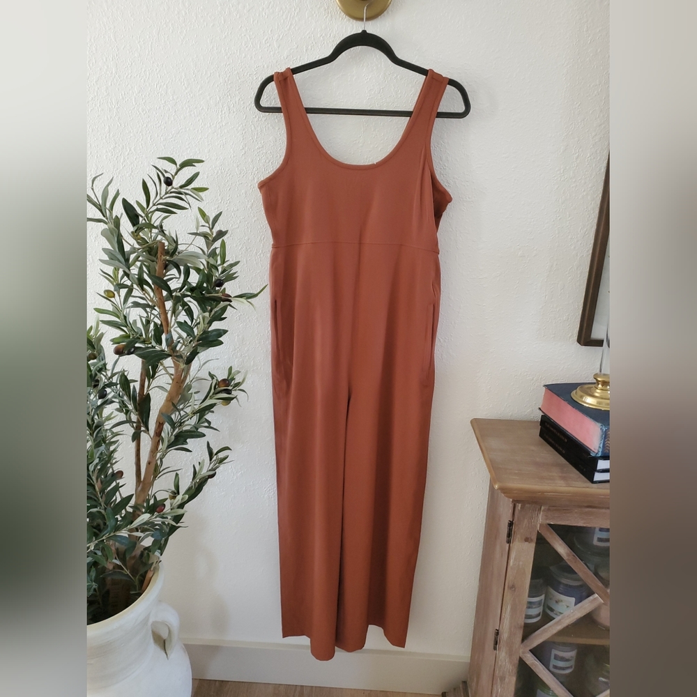 Athleta Passenger Jumpsuit Wide Leg  BROWN Size Small Nwot